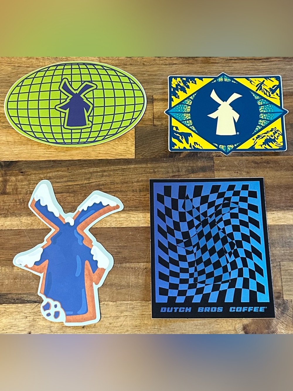 Dutch Bros Windmill Coffee Stickers 4 piece